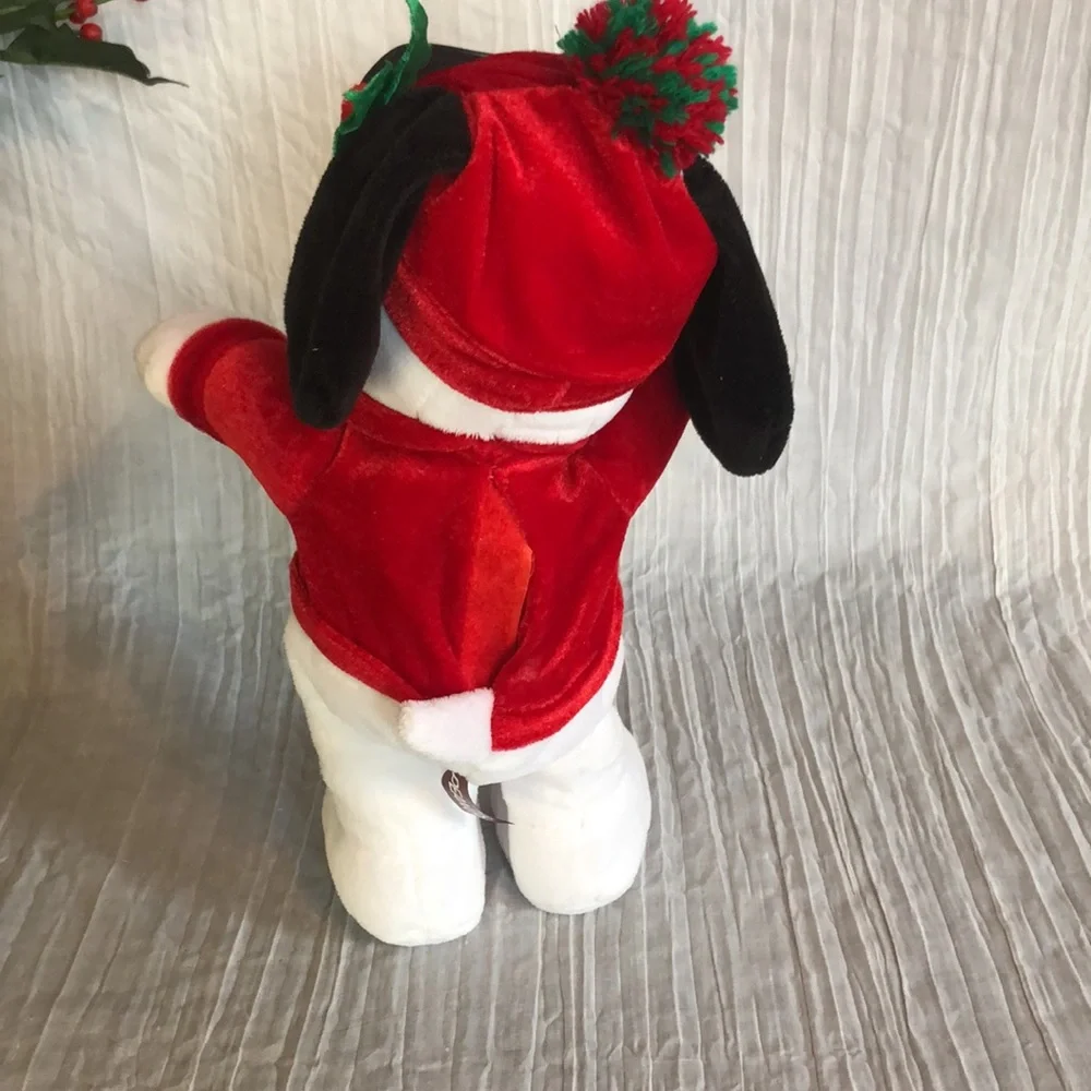 PEANUTS SNOOPY Joe Cool musical large dancing Christmas themed -WORKS!